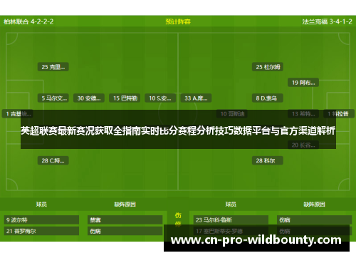 英超联赛最新赛况获取全指南实时比分赛程分析技巧数据平台与官方渠道解析